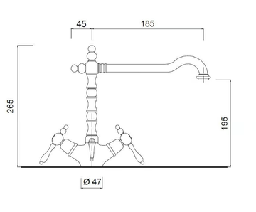 CLASSIC REVOLUTION - PRAGA - FS7556ACE - Washbasin mixer with adjustable spout with flexible hose by Rubinetteria Giulini - view 3